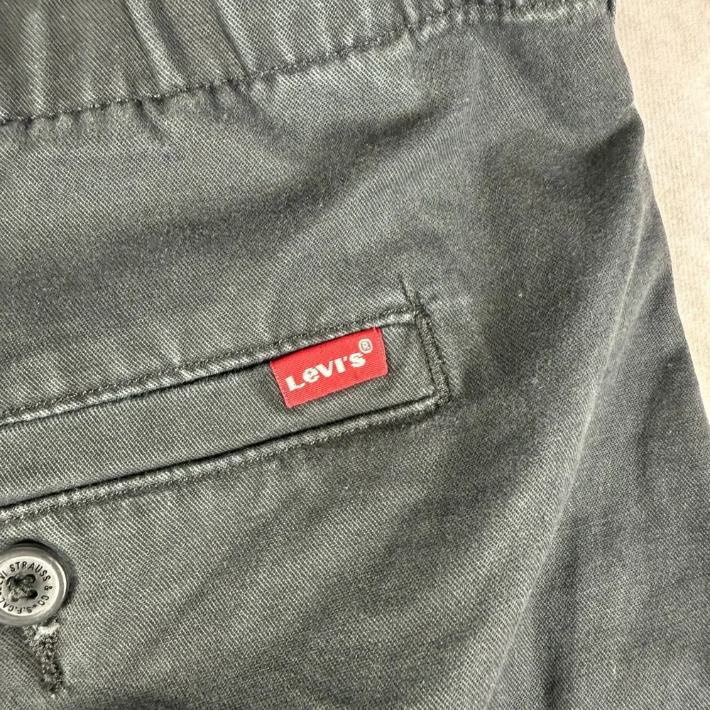 Levi's XX Chino EZ Shorts Men XXL Black Elastic Waist Cotton Stretch New